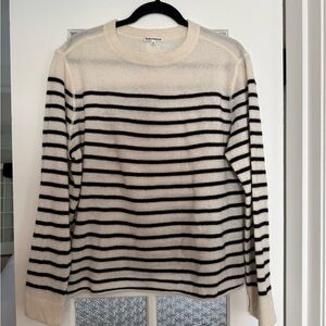 Reformation Striped Cashmere Boyfriend Sweater Size Small